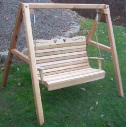 Cedar Royal Country Hearts Porch Swing (with Stand)