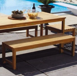 Three Birds Charleston Teak 2', 4', 5' & 6' Backless Benches -Patio Furniture Store charleston teak backless benches 49 90567.1646939538