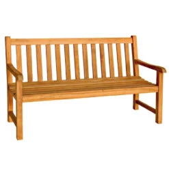 Three Birds Classic Teak 5' Garden Bench -Patio Furniture Store classic teak 5 garden bench 31 54403.1646965765