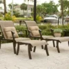Woodard Cortland Sling Adjustable Lounge Chair & Ottoman Set