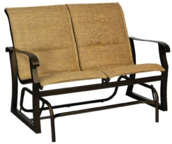 Woodard Cortland Padded Sling Love Seat Glider