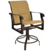 Woodard Cortland Padded Sling Swivel Counter Stool