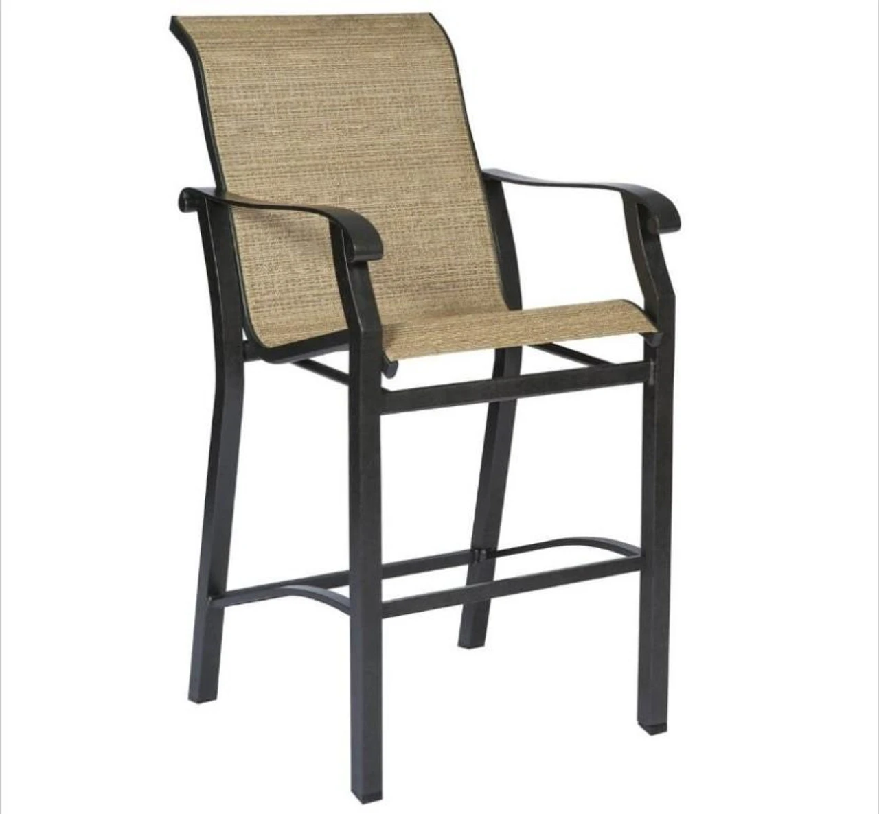 Woodard Cortland Sling Stationary Bar Stool