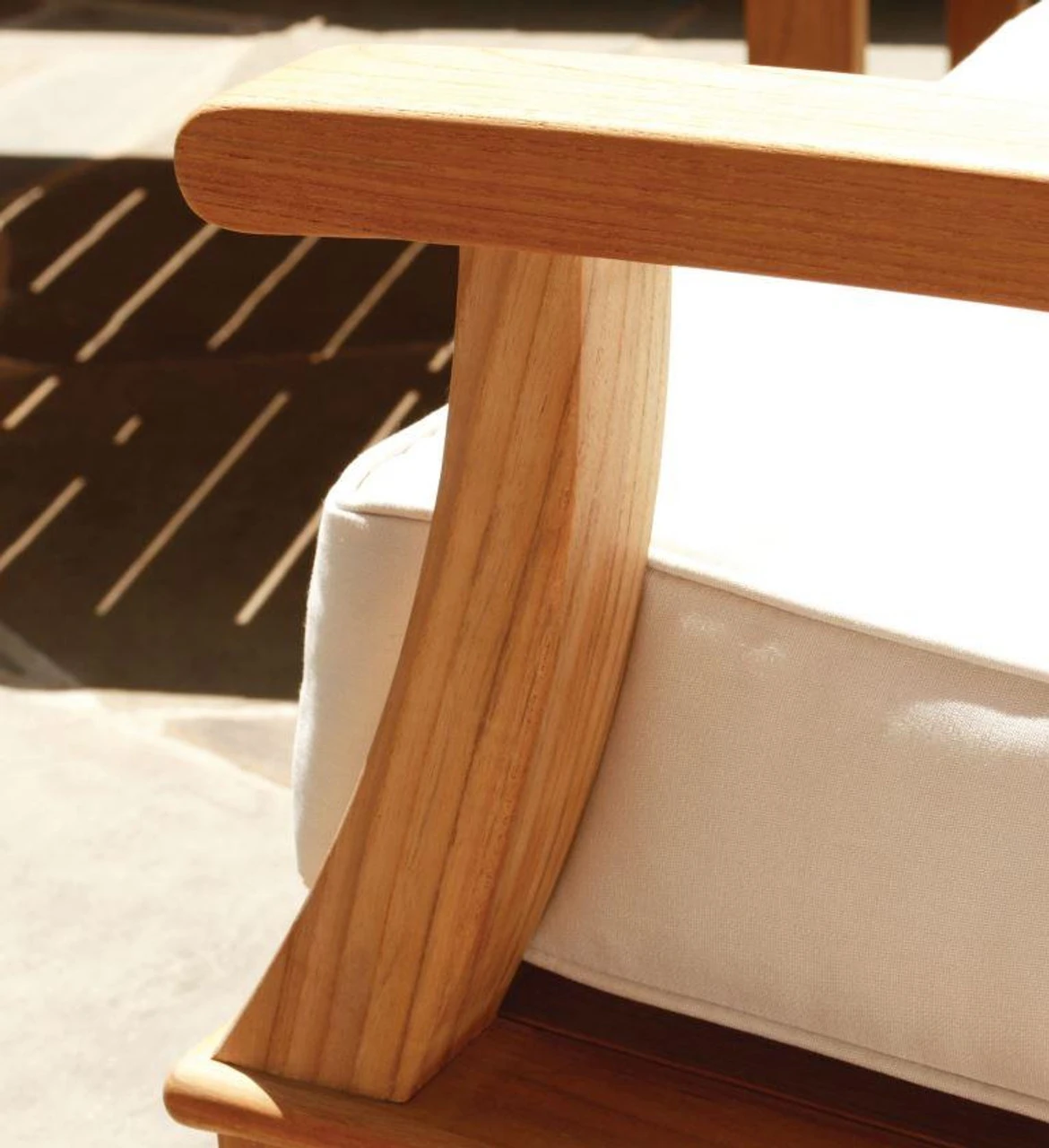 Three Birds Monterey Teak Sectional Left Side Facing Settee 2 Three Birds Monterey Teak Sectional Left Side Facing Settee - Image 2