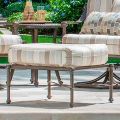 Woodard Aluminum Delphi Ottoman