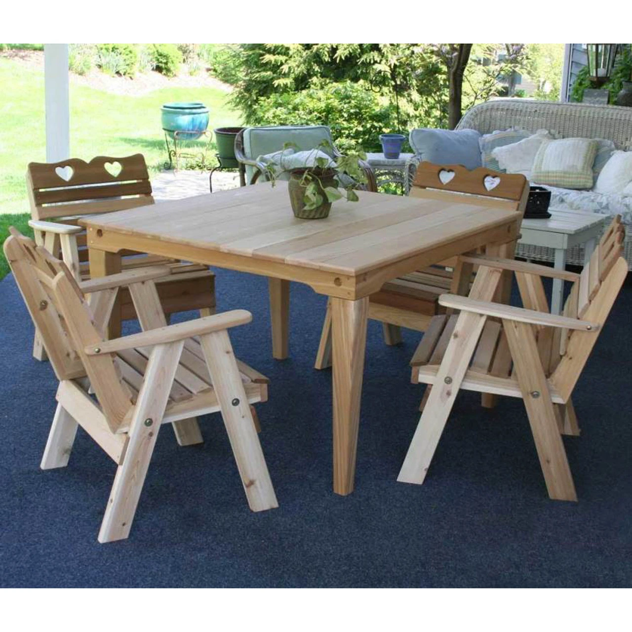 Dining Set - Cedar Country Hearts 2 Dining Set - Cedar Country Hearts - Image 2