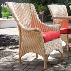 Lloyd Flanders Loom Mandalay Dining Armchair -Patio Furniture Store dining Armchair mandalay teakdining antkhaki alt 62973.1700162113