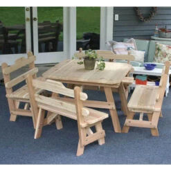 Four Square Dining Set - Cedar
