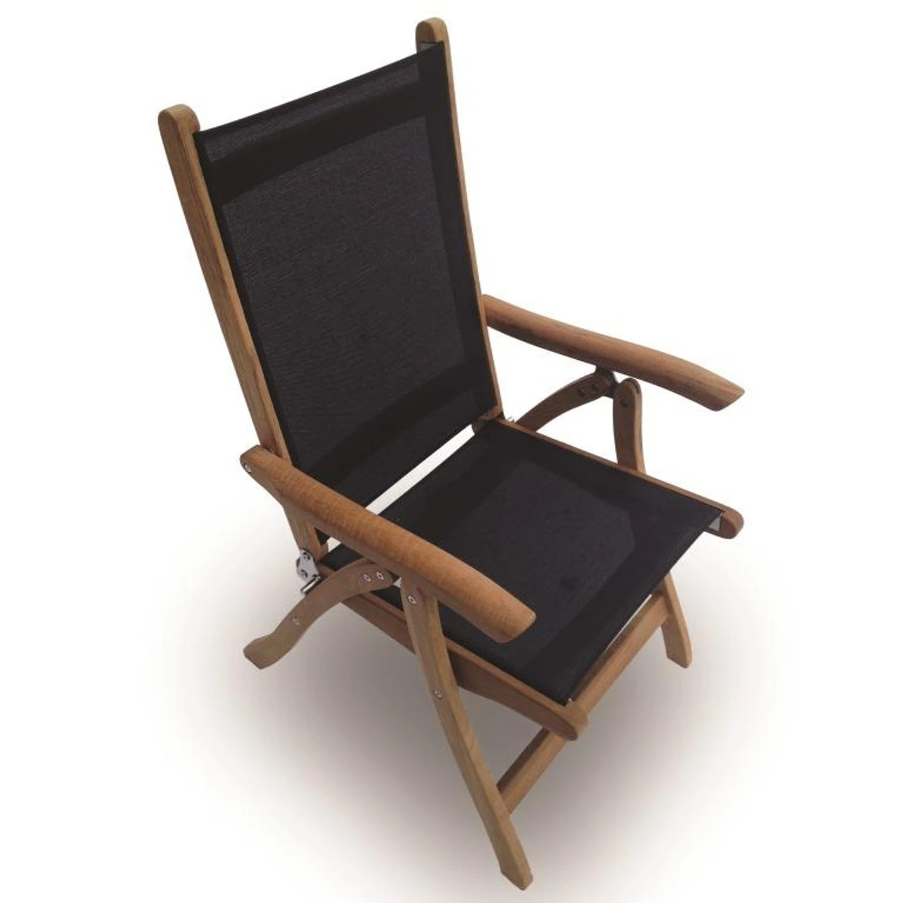 Royal Teak Gala 84" - 102" - 120" Expansion Table With 8 Florida Sling Chairs 3 Royal Teak Gala 84" - 102" - 120" Expansion Table With 8 Florida Sling Chairs - Image 3