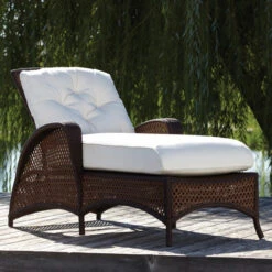 Lloyd Flanders Vinyl Wicker Grand Traverse Chaise Lounge Chair -Patio Furniture Store grand traverse chaise lounge on location 16737.1675810225