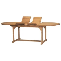 HiTeak 67" Or 94" Oval Double Extendable Table