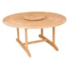 HiTeak 59" Royal Round Table With Lazy Susan