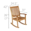 Royal Teak Highback Rocking Chair - Available To Ship In Late July