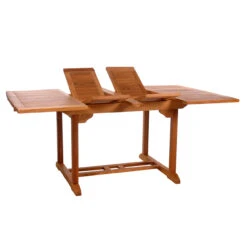 Rustic Java Teak 50" - 62.5" - 75" Butterfly Double Extension Table