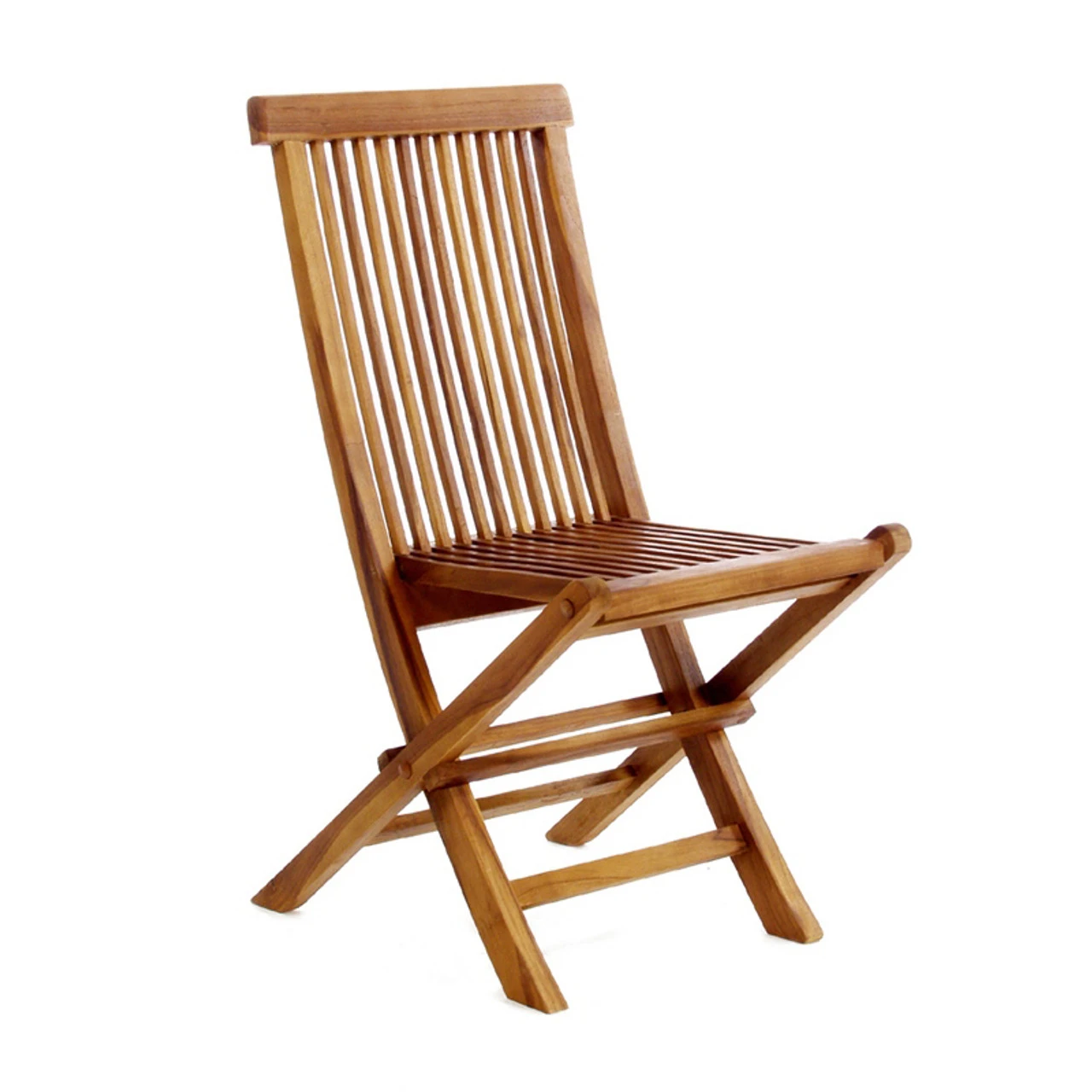 Rustic Java Teak Folding Chair - Set/2 2 Rustic Java Teak Folding Chair - Set/2 - Image 2