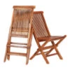 Rustic Java Teak Folding Chair - Set/2