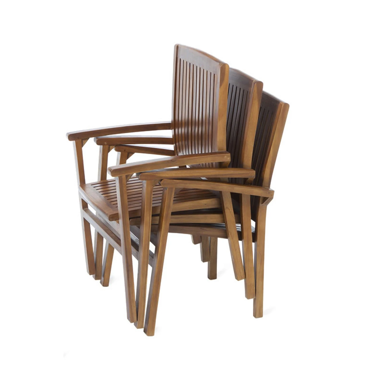 Rustic Java Teak Stacking Chair 2 Rustic Java Teak Stacking Chair - Image 2
