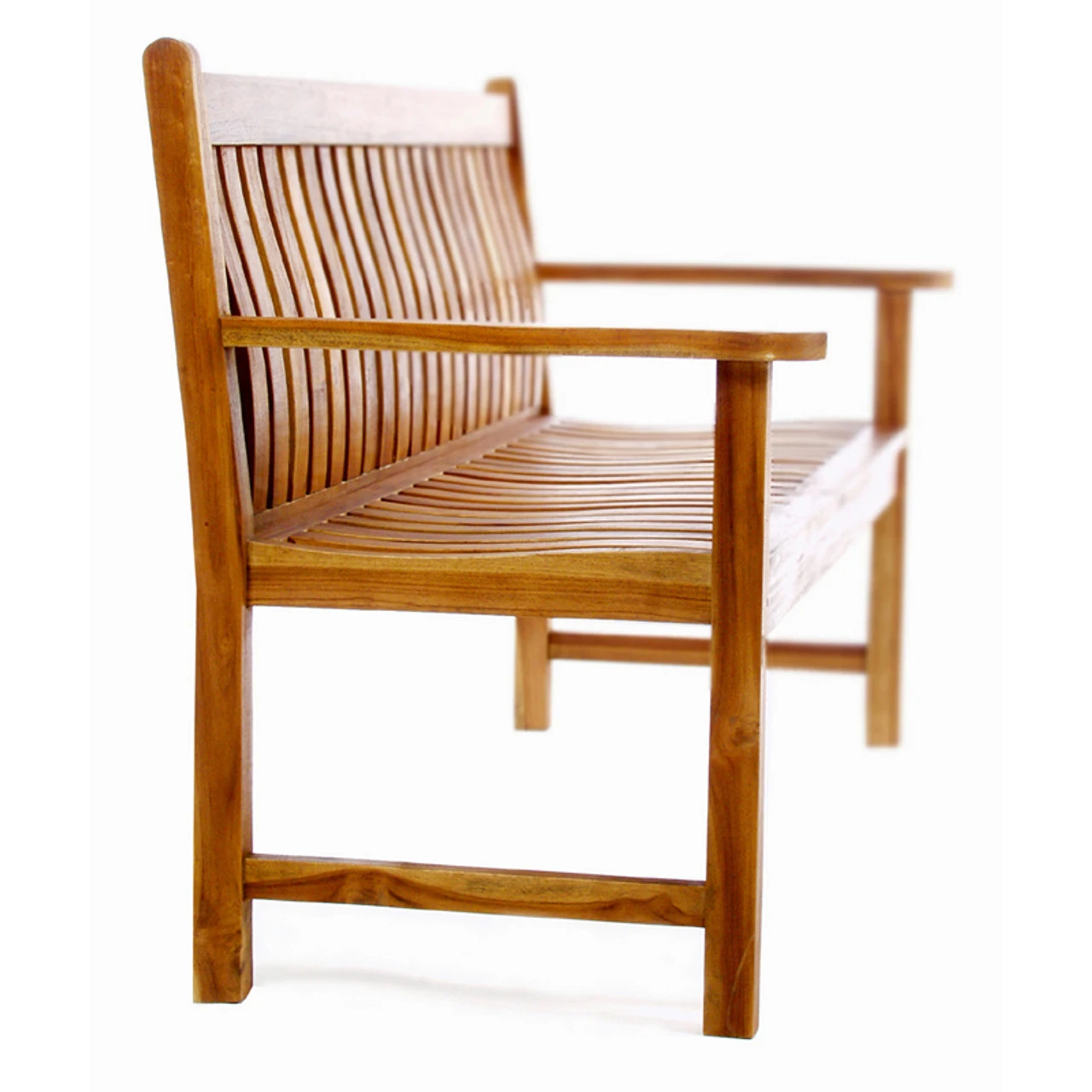 Rustic Java Teak Wave Style Garden Bench 2 Rustic Java Teak Wave Style Garden Bench - Image 2