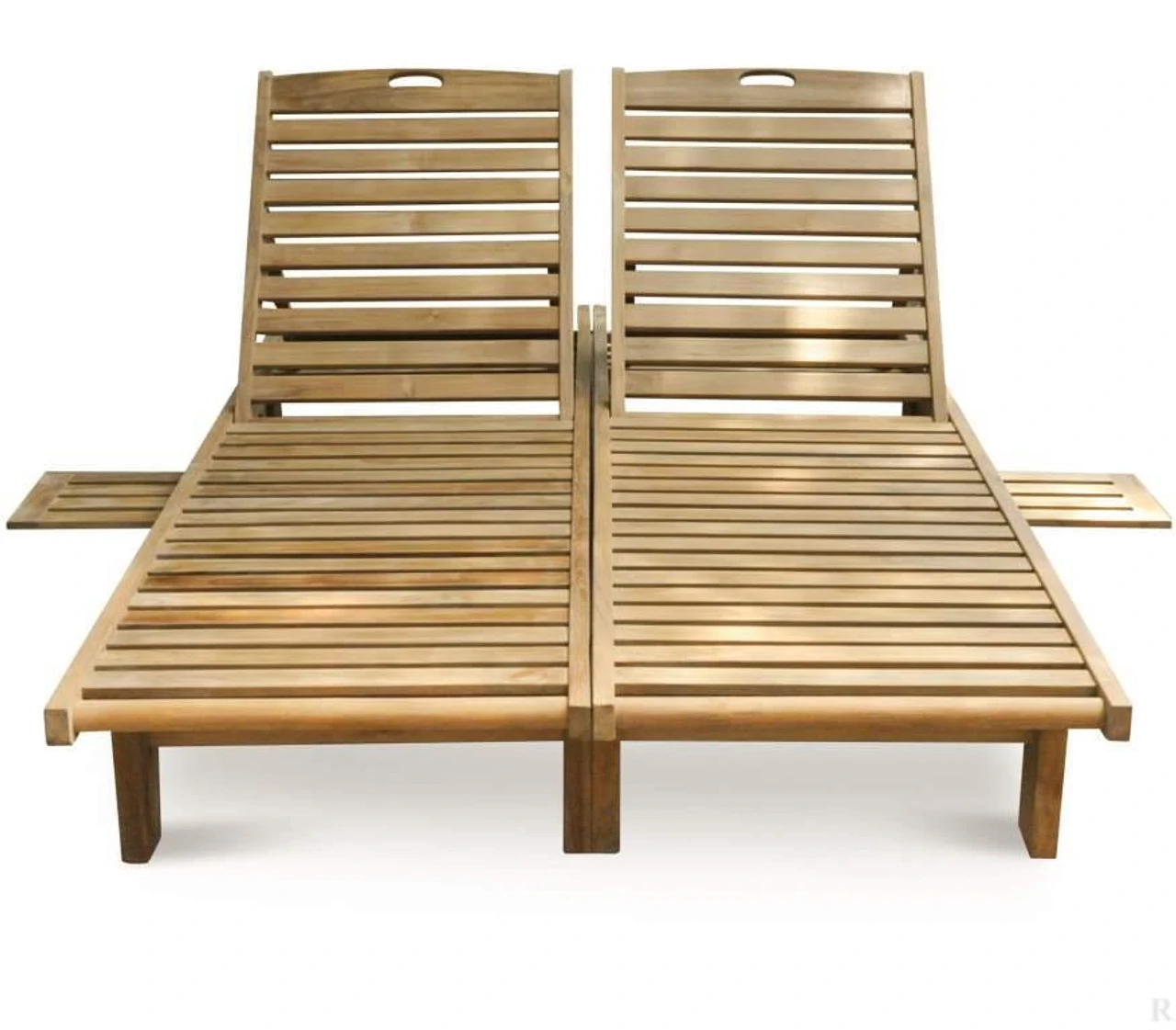 Regal Teak Double Sun Lounge Chair 2 Regal Teak Double Sun Lounge Chair - Image 2