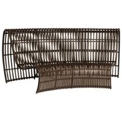 Woodard Loft Woven Wicker Curved Sofa