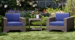 Woodard Lorenzo Wicker Lounge Set By Alexa Hampton