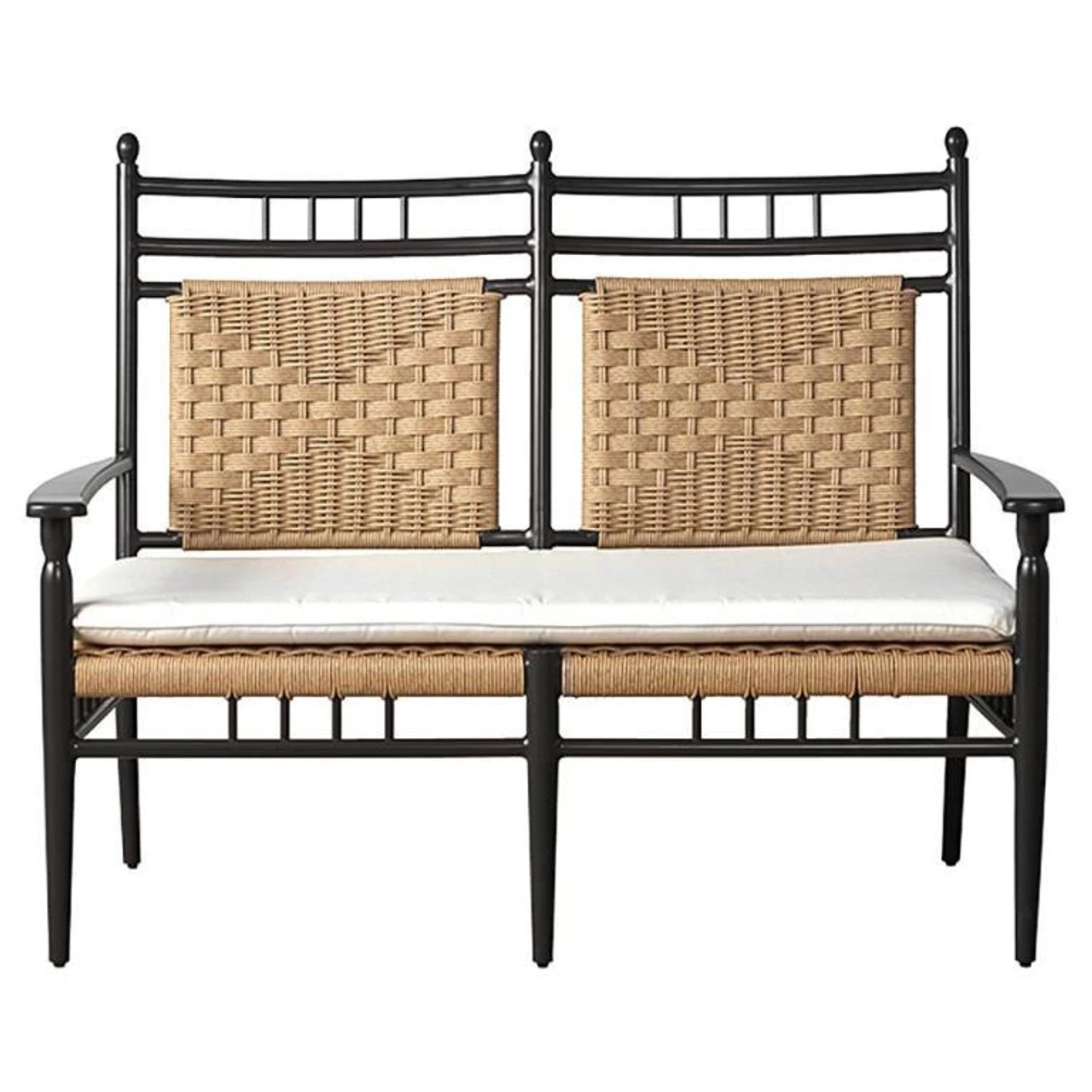 Lloyd Flanders Vinyl Wicker Low Country Woven Settee 5 Lloyd Flanders Vinyl Wicker Low Country Woven Settee - Image 5