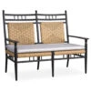 Lloyd Flanders Vinyl Wicker Low Country Woven Settee