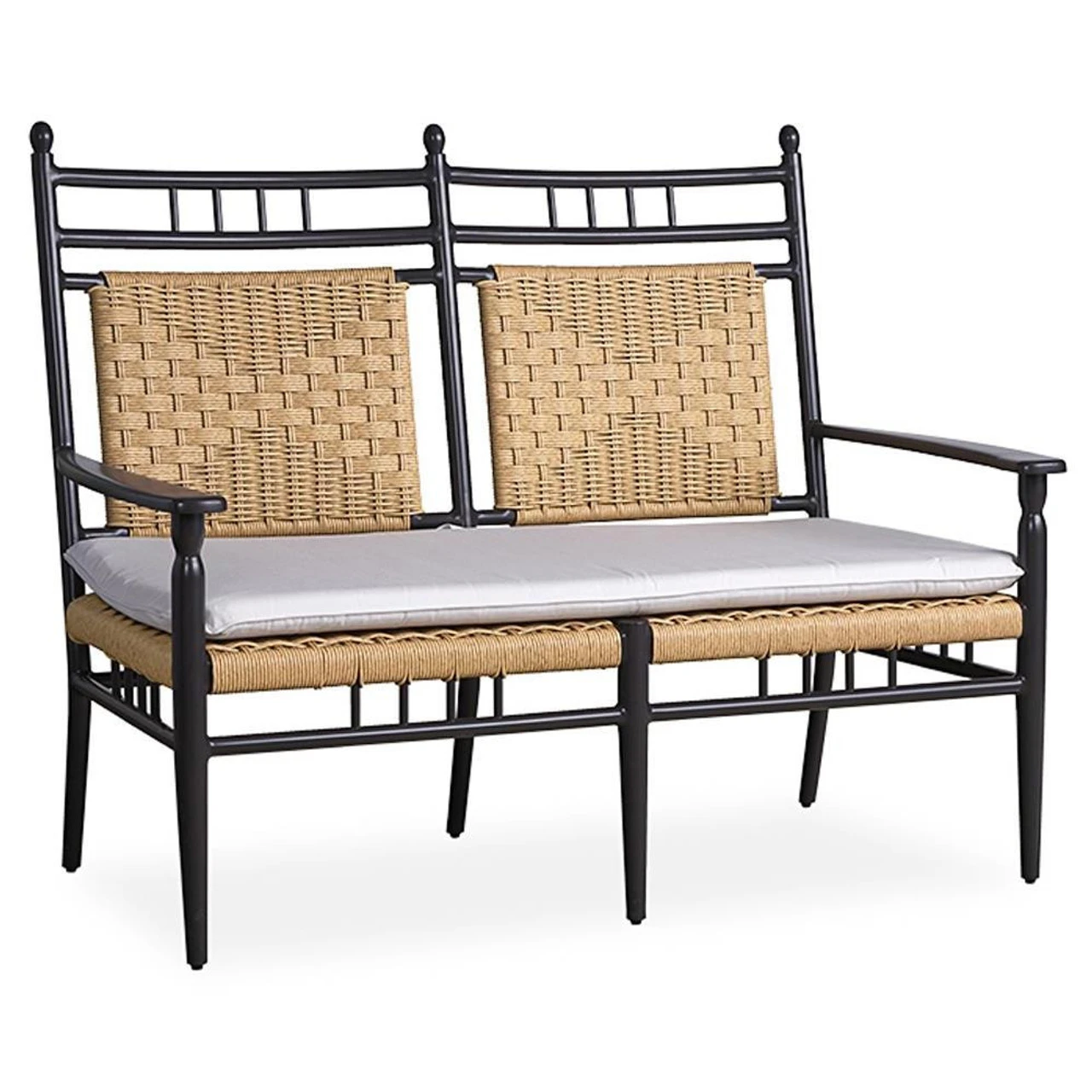 Lloyd Flanders Vinyl Wicker Low Country Woven Settee Lounge Set 2 Lloyd Flanders Vinyl Wicker Low Country Woven Settee Lounge Set - Image 2