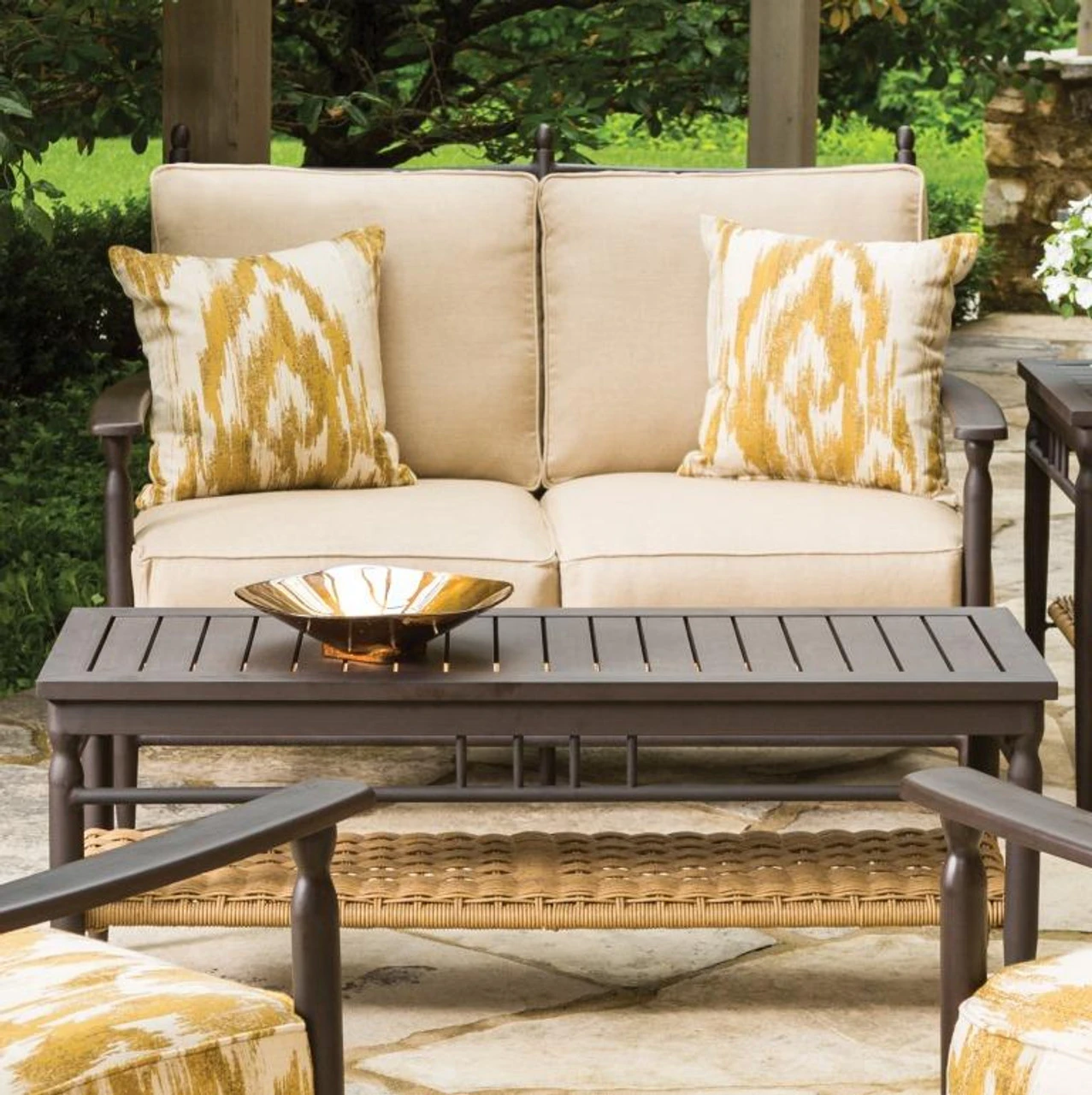 Lloyd Flanders Vinyl Wicker Low Country 49" Rectangular Cocktail Table 5 Lloyd Flanders Vinyl Wicker Low Country 49" Rectangular Cocktail Table - Image 5