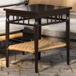 Lloyd Flanders Vinyl Wicker Low Country 24" Rectangular End Table 7 Lloyd Flanders Vinyl Wicker Low Country 24" Rectangular End Table -Patio Furniture Store low country side table edited 78839.1675286679