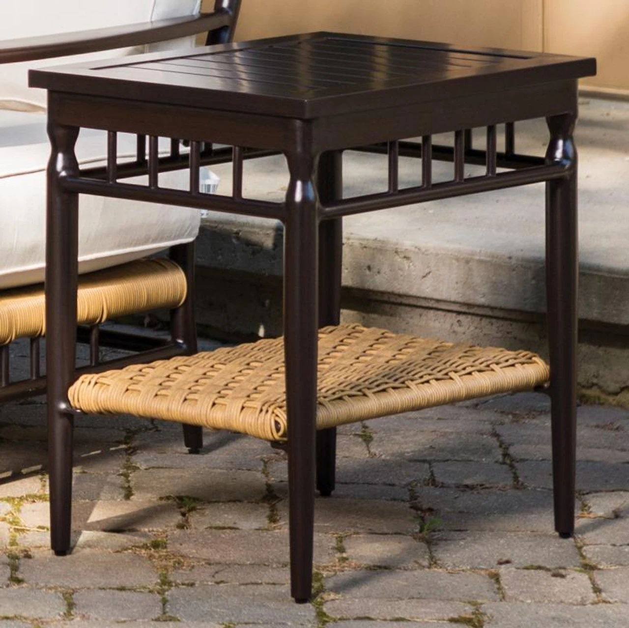 Lloyd Flanders Vinyl Wicker Low Country 24" Rectangular End Table 3 Lloyd Flanders Vinyl Wicker Low Country 24" Rectangular End Table - Image 3