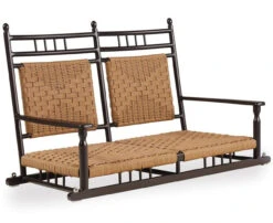 Lloyd Flanders Vinyl Wicker Low Country Woven Porch Swing 9 Lloyd Flanders Vinyl Wicker Low Country Woven Porch Swing -Patio Furniture Store low country swing crooked edited 90060.1675286126