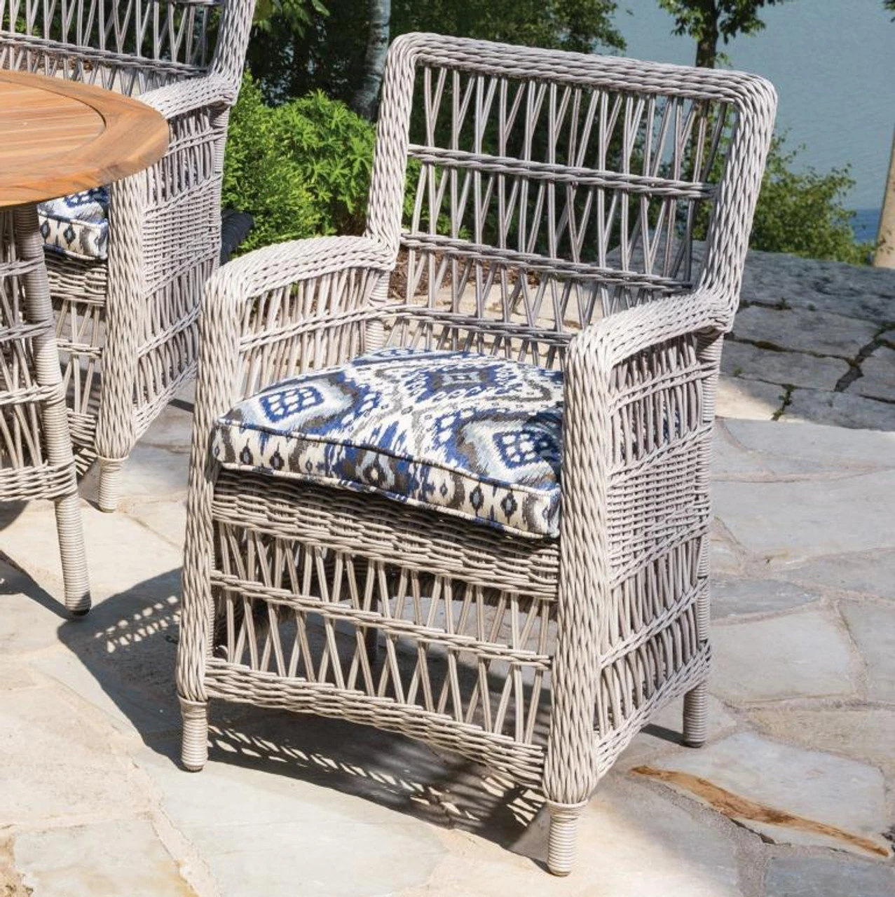 Lloyd Flanders Vinyl Wicker Mackinac Dining Armchair 3 Lloyd Flanders Vinyl Wicker Mackinac Dining Armchair - Image 3