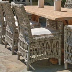 Lloyd Flanders Vinyl Wicker Mackinac Armless Dining Chair