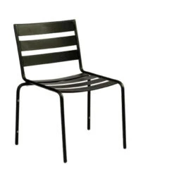 Woodard Metro Wrought Iron Bistro Set - In Stock Cafe' Series - Textured Black
