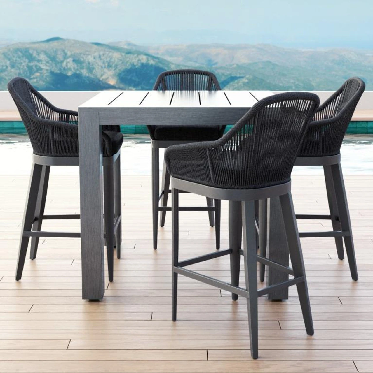 Sunset West Milano Pub Set With Redondo Table