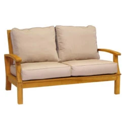 Three Birds Monterey Teak Deep Seating 2-Seater Loveseat