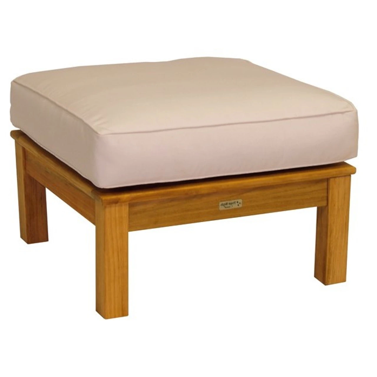 Three Birds Monterey Teak Ottoman 2 Three Birds Monterey Teak Ottoman - Image 2