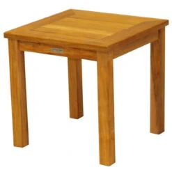 Three Birds Newport Teak Tall 20" Square Side Table