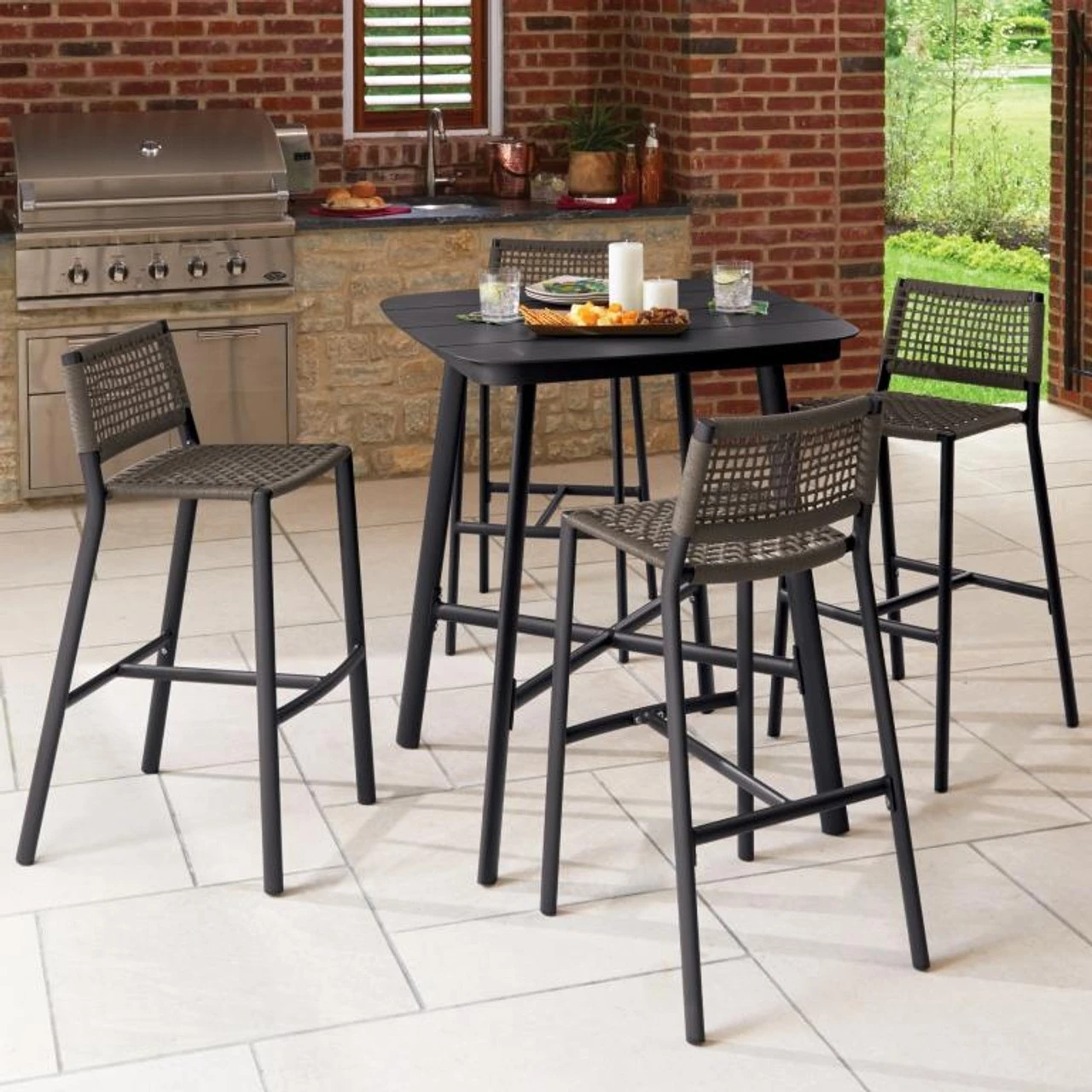 Oxford Garden Eiland 4 Seat Bar Set - July 4th Sale - Good 'til The 8th! 2 Oxford Garden Eiland 4 Seat Bar Set - July 4th Sale - Good 'til The 8th! - Image 2