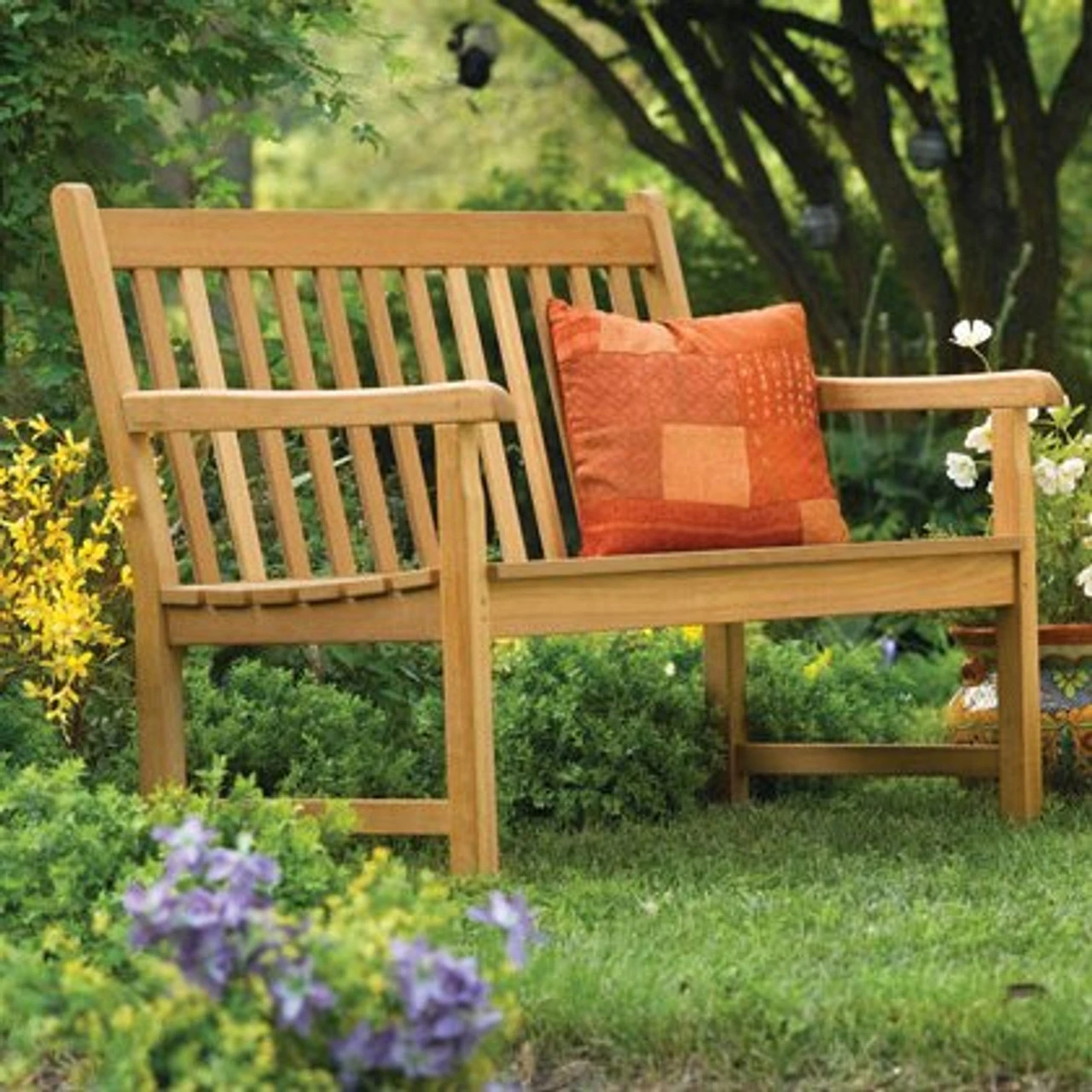 Oxford Garden Classic Teak 4' Bench - July 4th Sale - Good 'til The 8th! 2 Oxford Garden Classic Teak 4' Bench - July 4th Sale - Good 'til The 8th! - Image 2