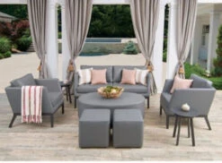 Oxford Garden Salino Nauticau Pouf Coffee Table - Soon To Be Discontinued