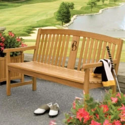 Oxford Garden Signature Series 5' Engravable Teak Bench - July 4th Sale - Good 'til The 8th! -Patio Furniture Store oxford garden signature series 5 engravable teak bench 54 81770.1646962094