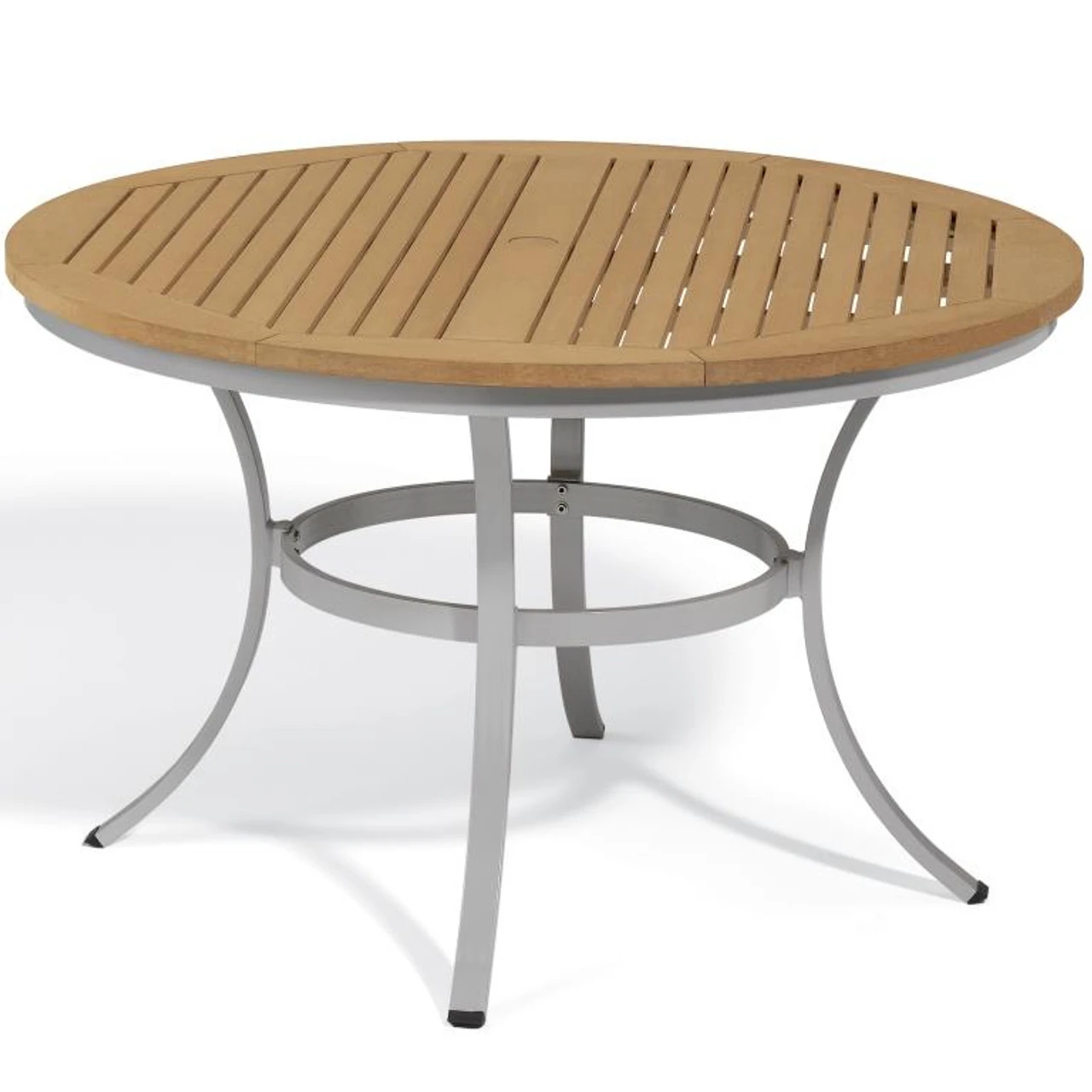 Oxford Garden Travira 48" Round Tekwood Top Dining Table - July 4th Sale - Good 'til The 8th! 2 Oxford Garden Travira 48" Round Tekwood Top Dining Table - July 4th Sale - Good 'til The 8th! - Image 2