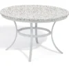 Oxford Garden Travira 5-Piece Lite-Core Dining Set With 48" Round Table