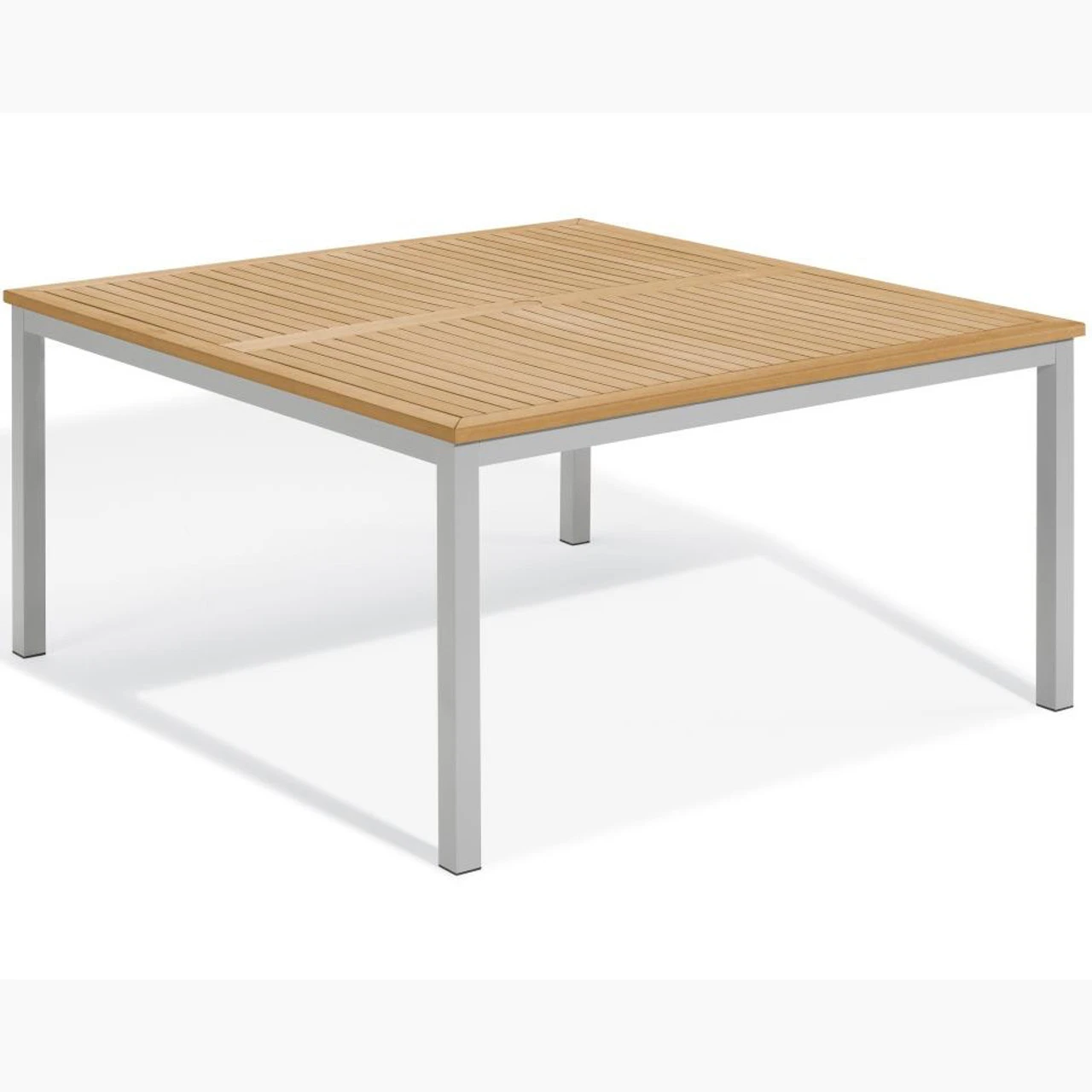 Oxford Garden Travira 60" Square Tekwood Top Dining Table - July 4th Sale - Good 'til The 8th! 2 Oxford Garden Travira 60" Square Tekwood Top Dining Table - July 4th Sale - Good 'til The 8th! - Image 2