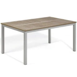 Oxford Garden Travira 63" Rectangular Tekwood Top Dining Table - July 4th Sale - Good 'til The 8th!