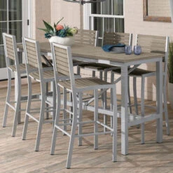 Oxford Garden Travira 72" Tekwood 7-Piece Bar Table Set - July 4th Sale - Good 'til The 8th!