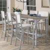 Oxford Garden Travira 72" Bar Table 7-Piece Set With Sling Chairs - July 4th Sale - Good 'til The 8th!
