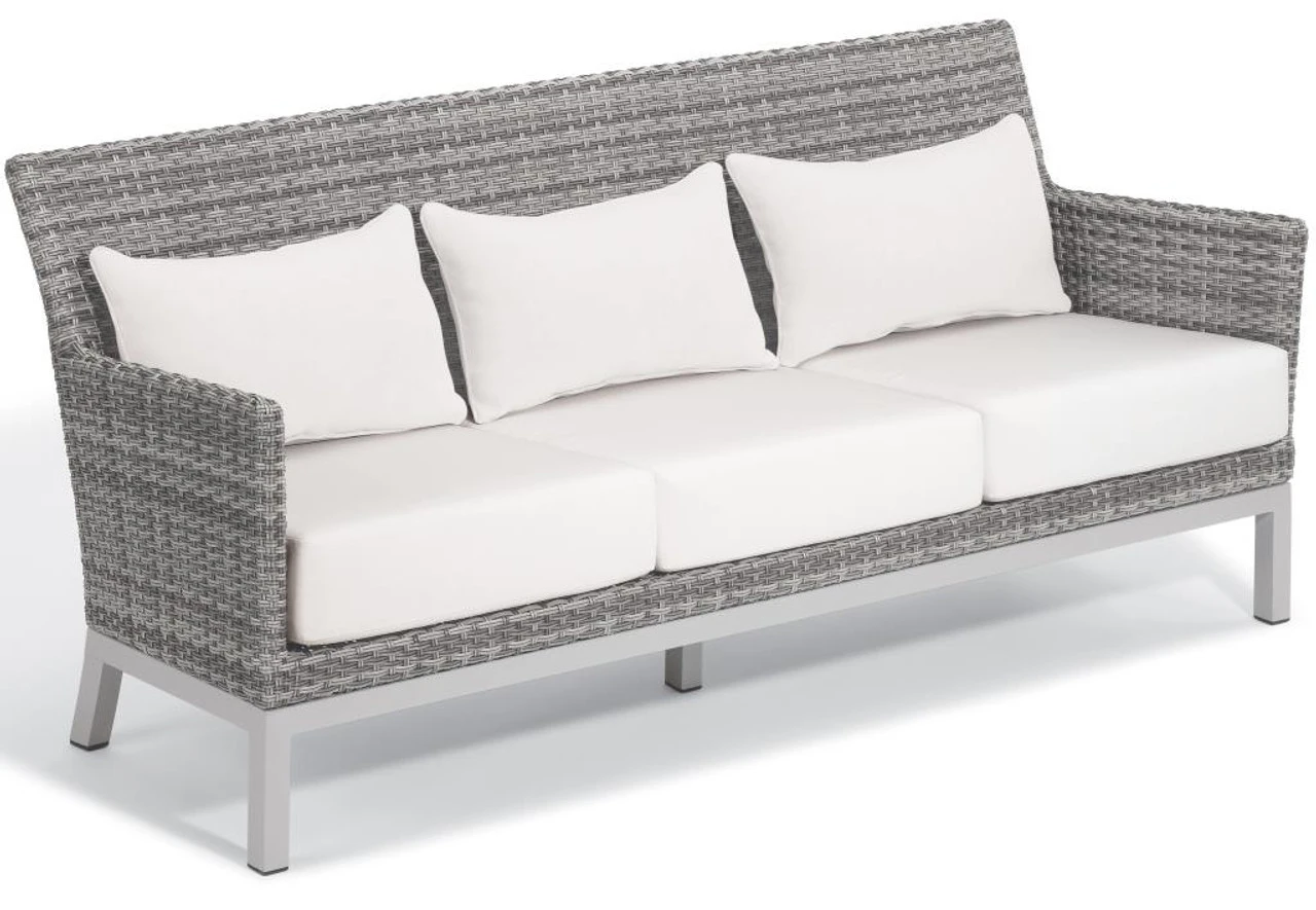 Oxford Garden Travira Argento Resin Wicker Sofa - July 4th Sale - Good 'til The 8th! 2 Oxford Garden Travira Argento Resin Wicker Sofa - July 4th Sale - Good 'til The 8th! - Image 2